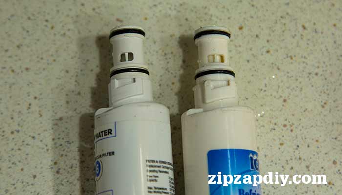 Compare the old and new water filters